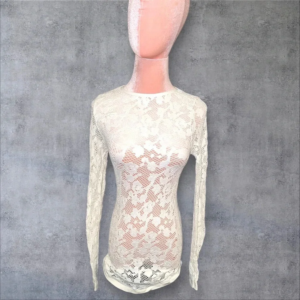 Free People white lace mini dress